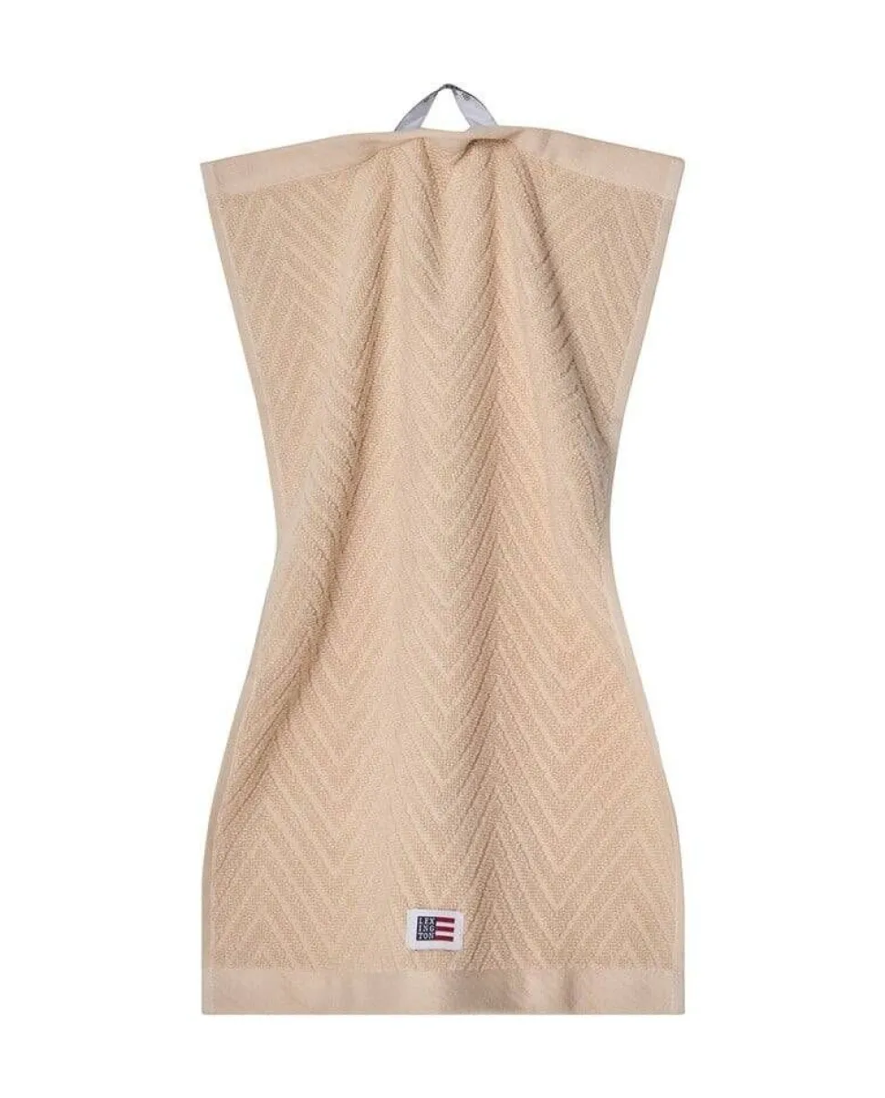 Lexington pyyhesetti 30x50 cm herringbone 2 kpl beige
