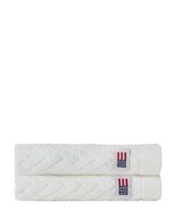 Lexington pyyhesetti 30x50 cm herringbone 2 kpl valkoinen