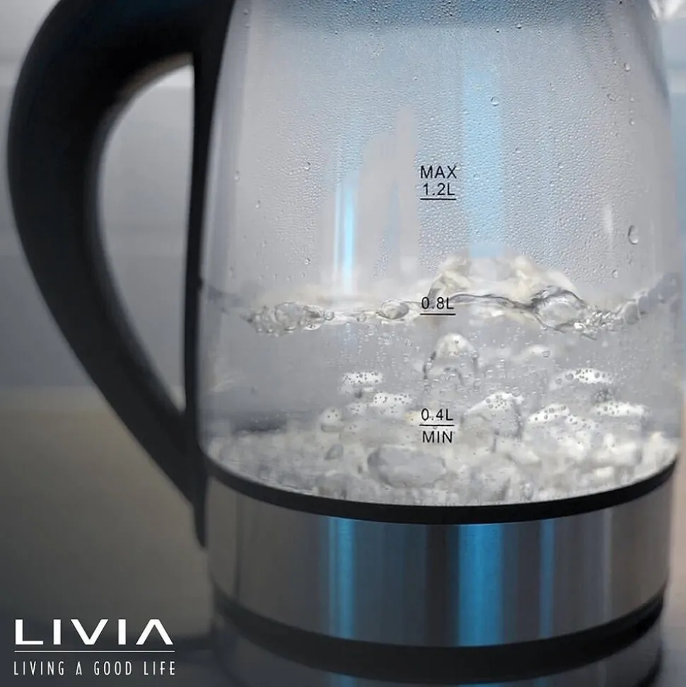 Livia lasinen vedenkeitin 1,2 L 1500 W