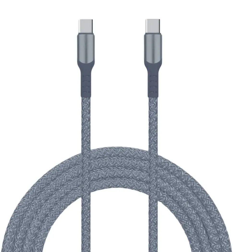 Livia latausjohto USB C-C, 60 W, 2 m harmaa