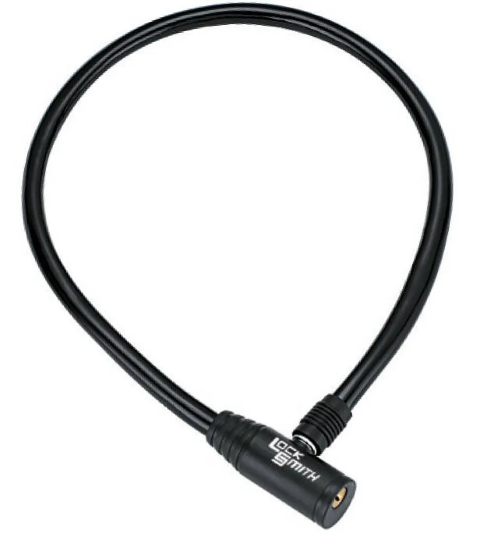 Locksmith vaijerilukko Newsnake 600x8 mm musta