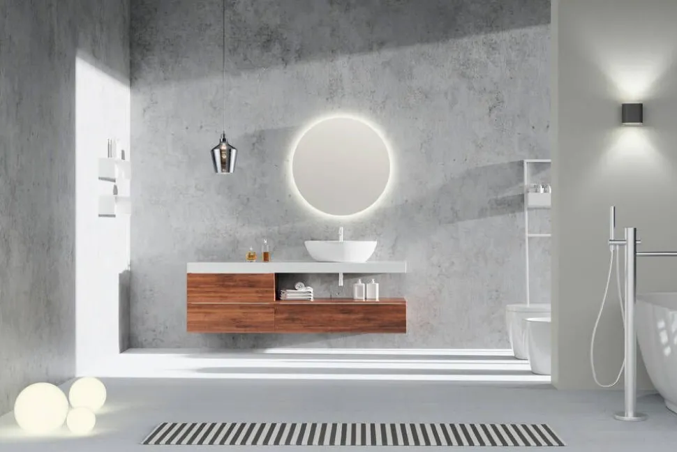 Mirrors and More peili Franzi Ø60 cm LED-valolla