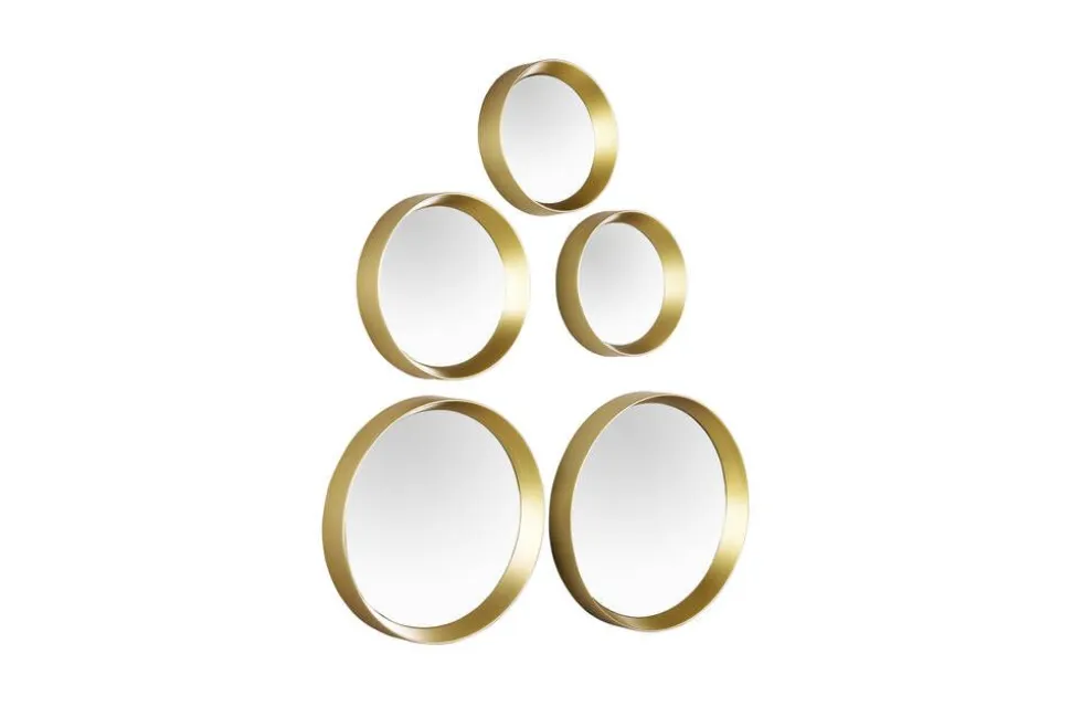 Mirrors and More peilisetti Vivien 5-pack kulta