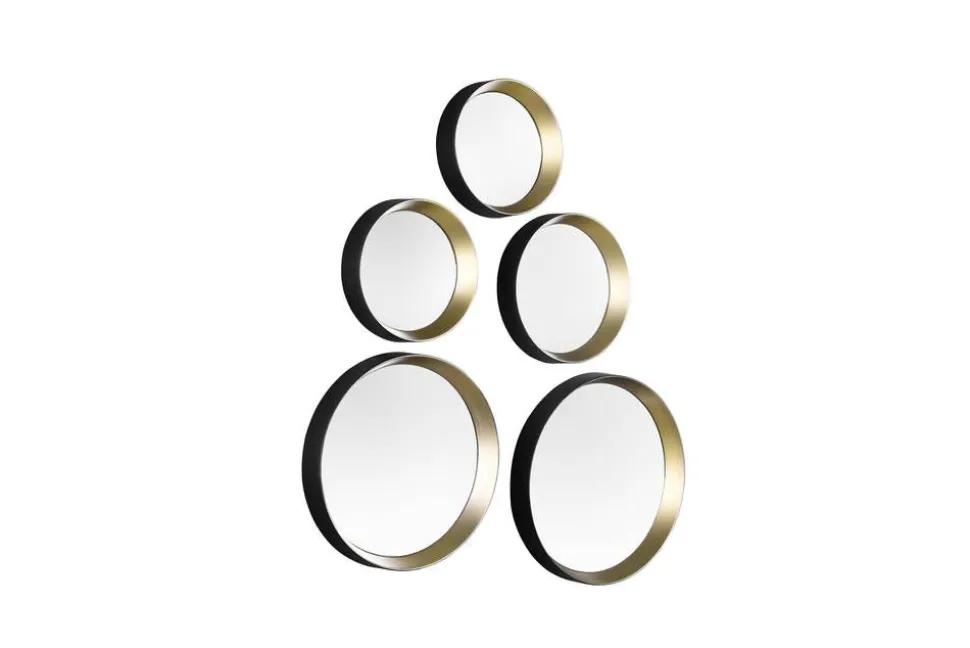 Mirrors and More peilisetti Vivien 5-pack musta/kulta
