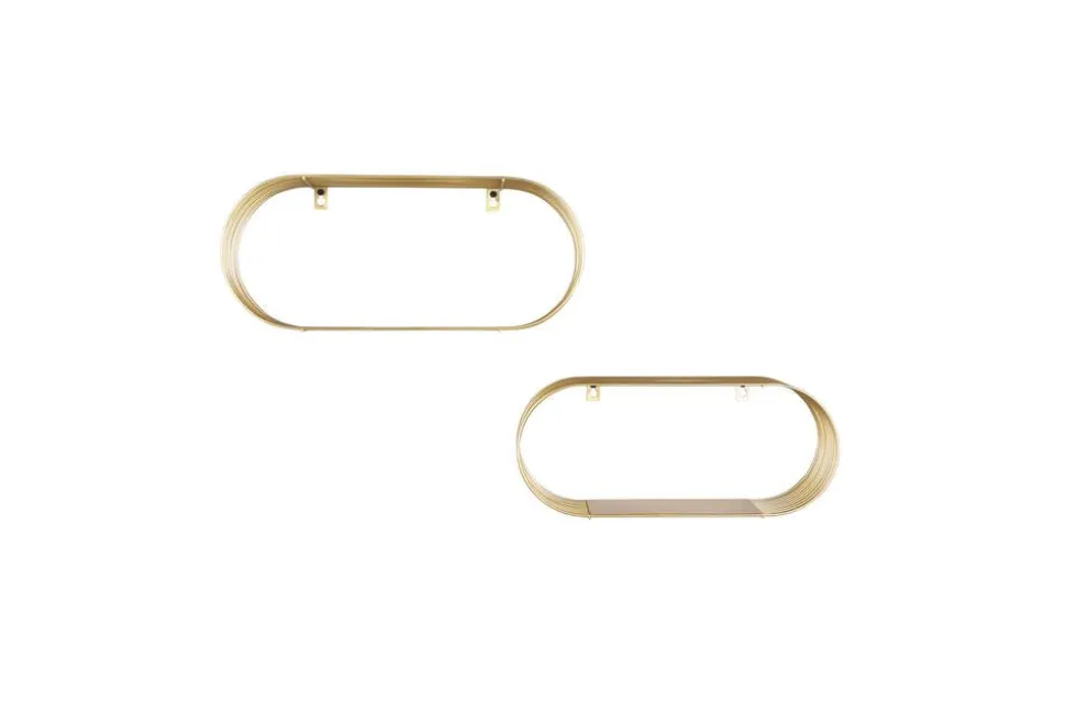Mirrors and More seinähyllysetti Joyce 2-pack kulta
