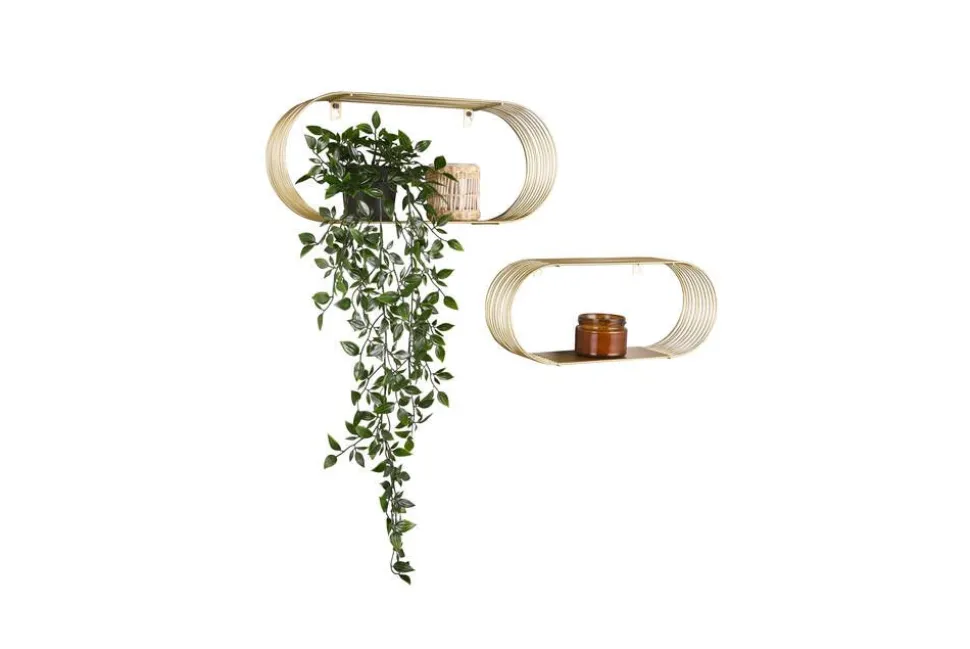 Mirrors and More seinähyllysetti Joyce 2-pack kulta