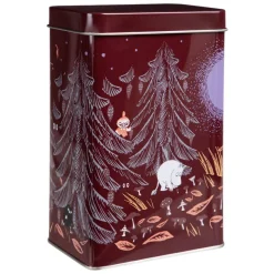 Moomin kahvipurkki Ikimetsä punainen