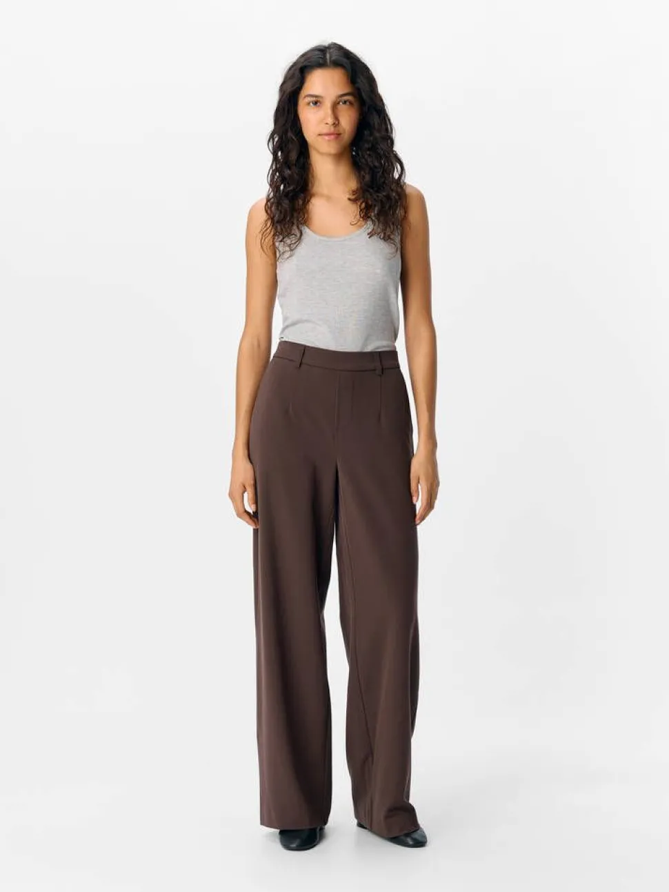 Object housut Objlisa Wide Seal Brown