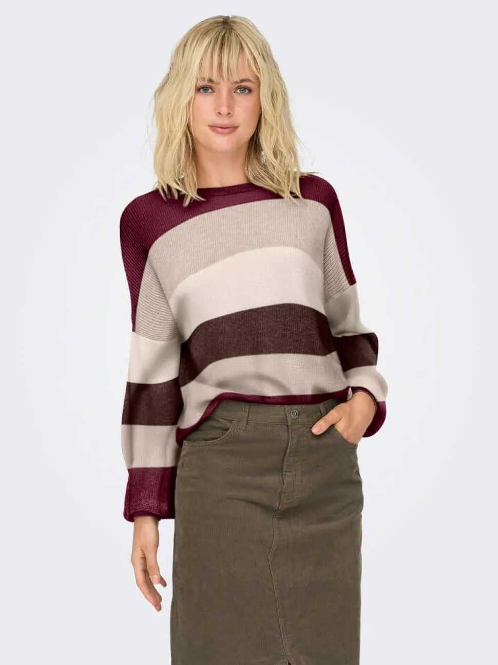 Only neule Onlatia L/S Stripe