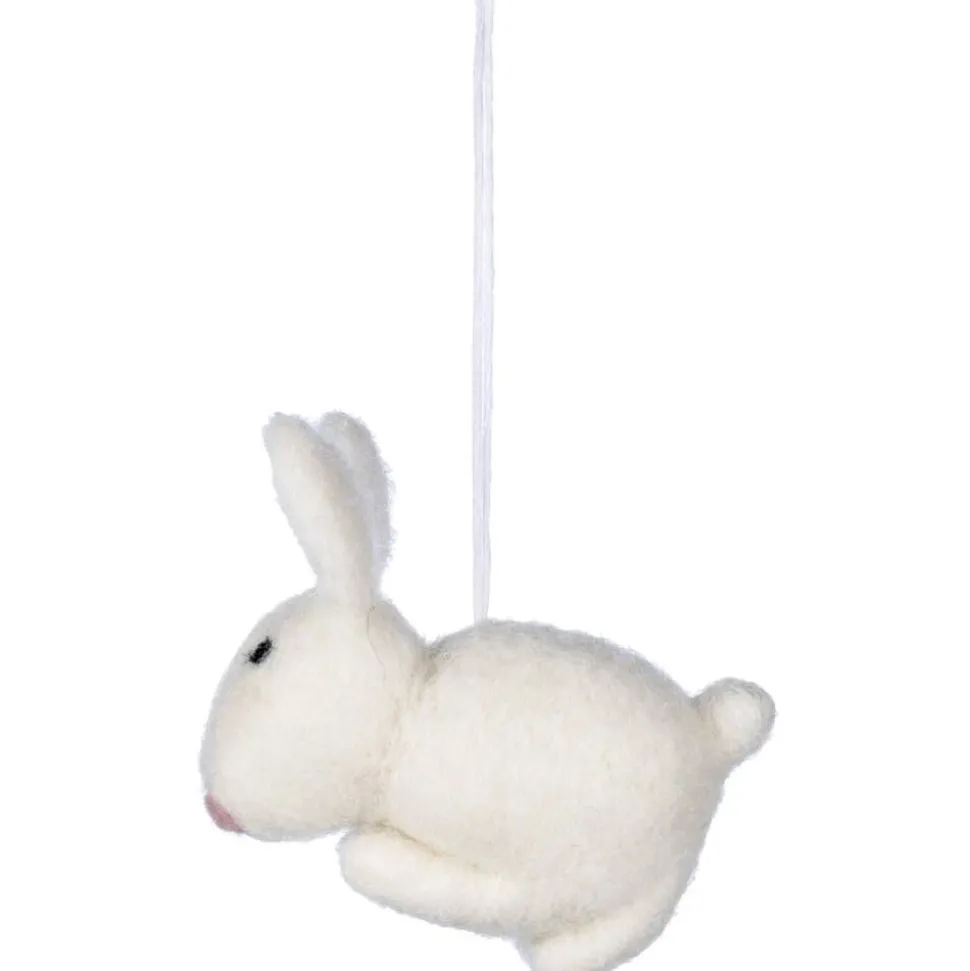 Pentik huopakoriste Jänönen 6 cm valkoinen