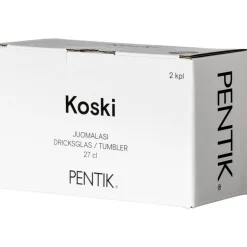 Pentik juomalasi Koski 27 cl harmaa 2 kpl