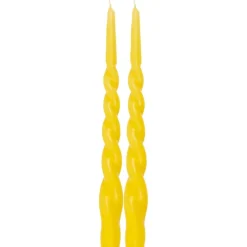Pentik kruunukynttilä Kierre 28 cm keltainen 2kpl/pkt
