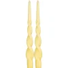 Pentik kruunukynttilä Kierre hile keltainen 28 cm 2 kpl