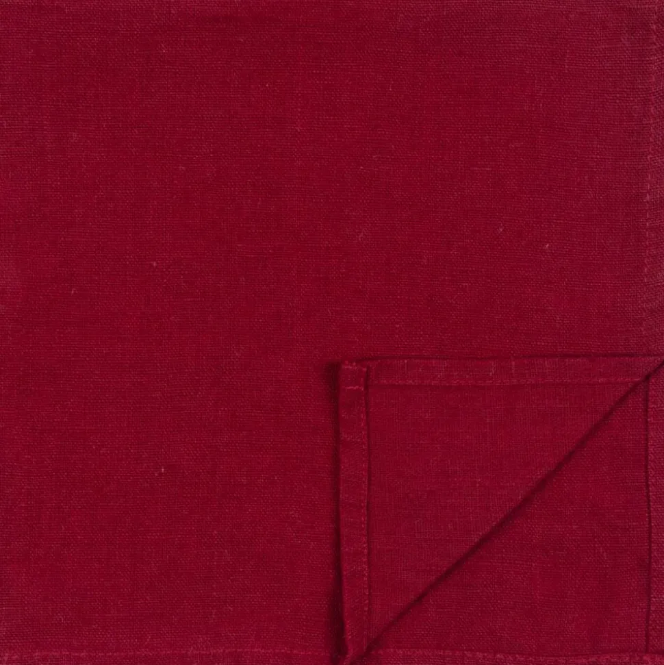 Pentik Soolo pellavaservetti punainen 44x44 cm