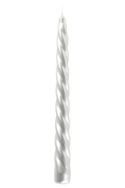 Polar kynttilät antiikkikynttilä kierteellä 23 cm metallihopea