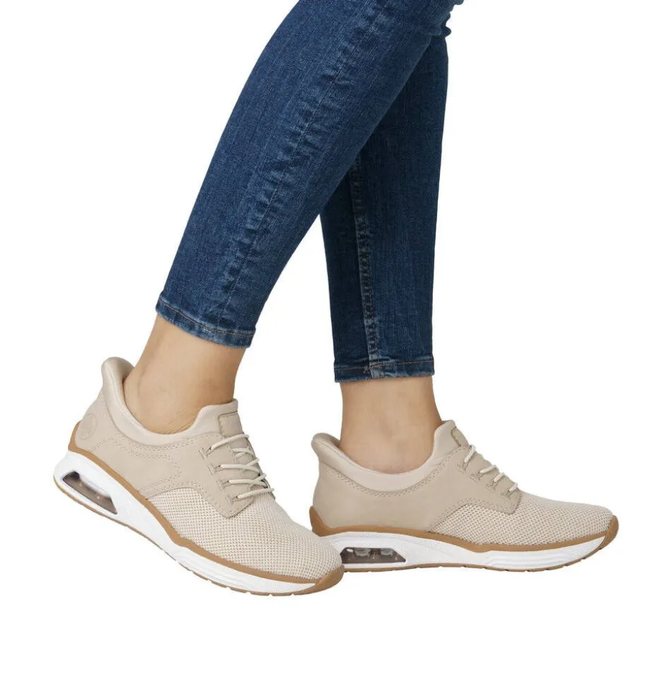 Rieker sneakerit M5665-60 Vanilla-Metallic Perle Perlcreme
