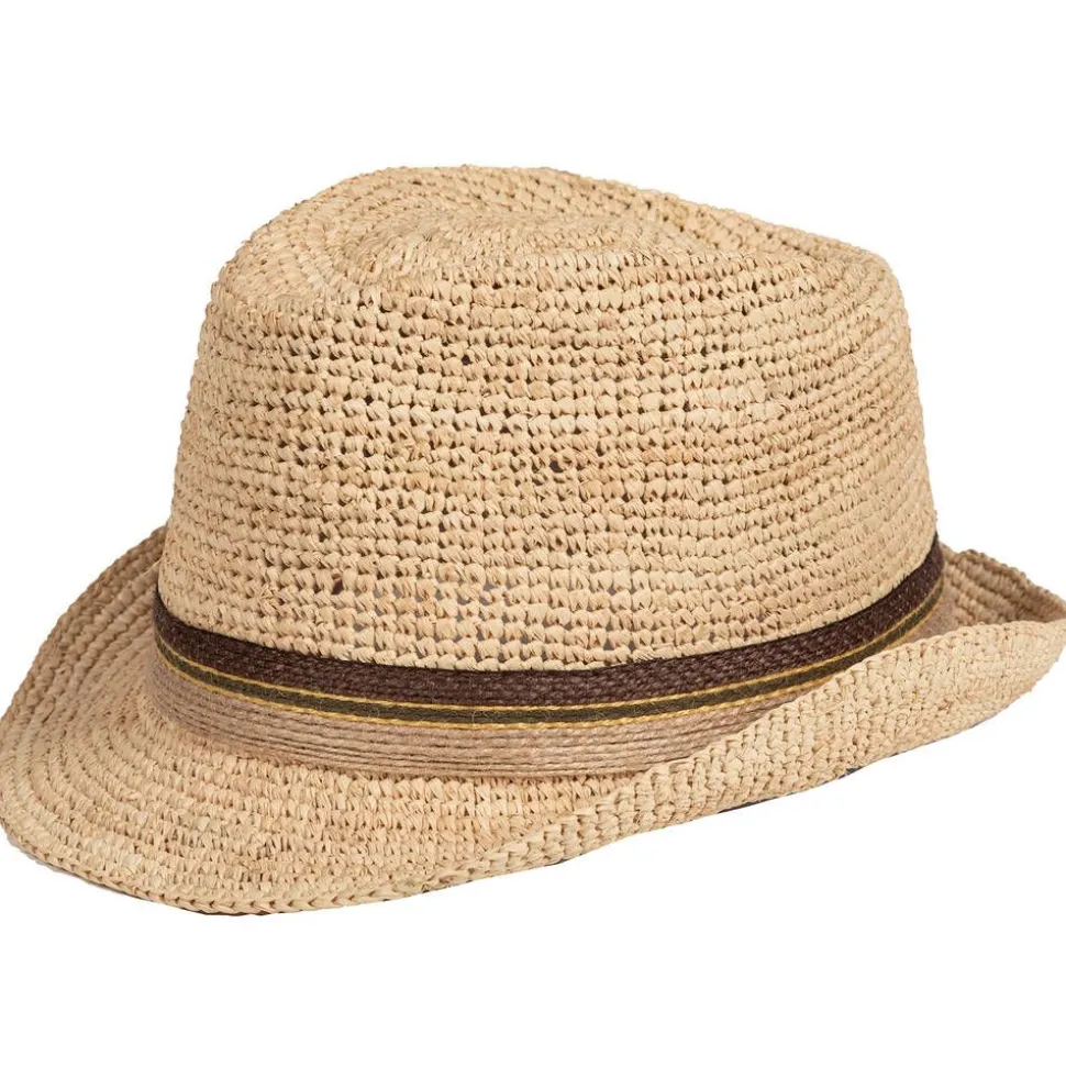 Salon lakkitehdas olkihattu Raffia Trilby Crochet