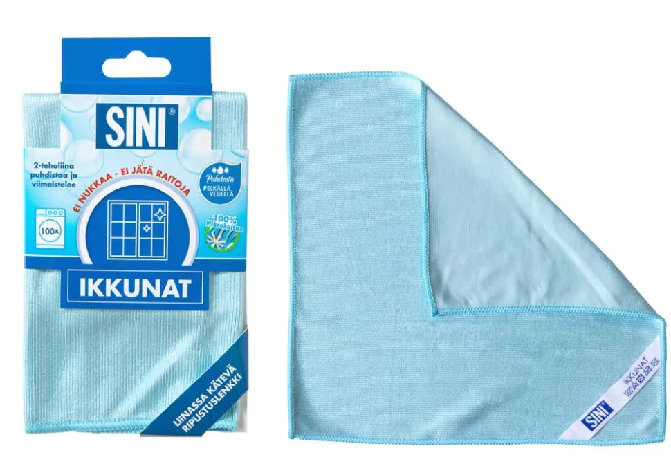 Sini ikkunaliina mikrokuitua