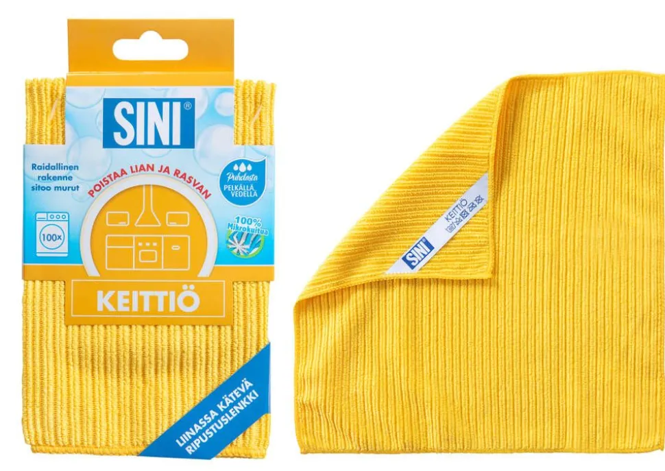 Sini keittiöliina mikrokuitua