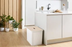 Smartstore Collect lajitteluastiasetti vanerikannella 76 L valkoinen
