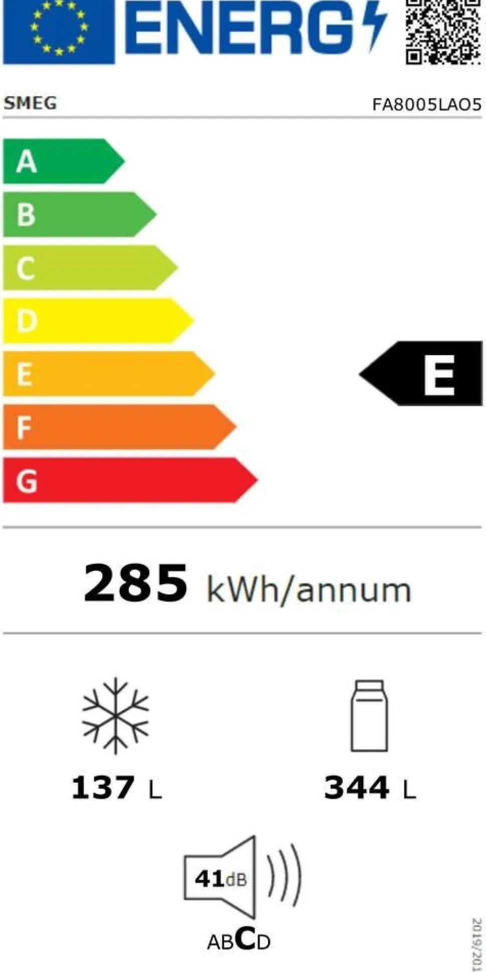 Smeg Coloniale jääkaappipakastin 70 cm FA8005RPO5 antrasiitti vas