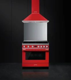 Smeg induktioliesi monitoimiuunilla CPF9IPR Portofino punainen
