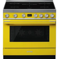 Smeg induktioliesi monitoimiuunilla CPF9IPYW Portofino keltainen