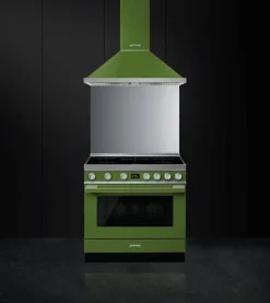 Smeg induktioliesi monitoimiuunilla CPF9IPOG Portofino vihreä