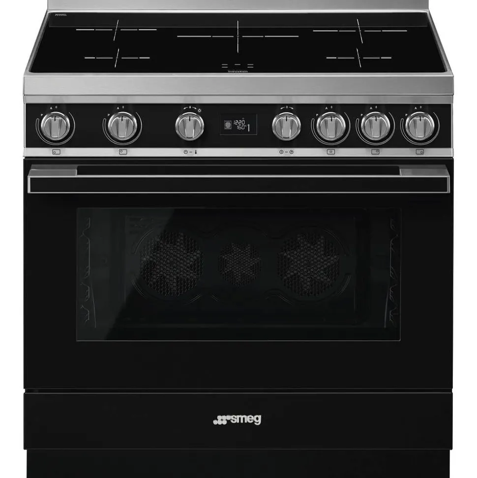Smeg induktioliesi monitoimiuunilla CPF9IPBL Portofino musta