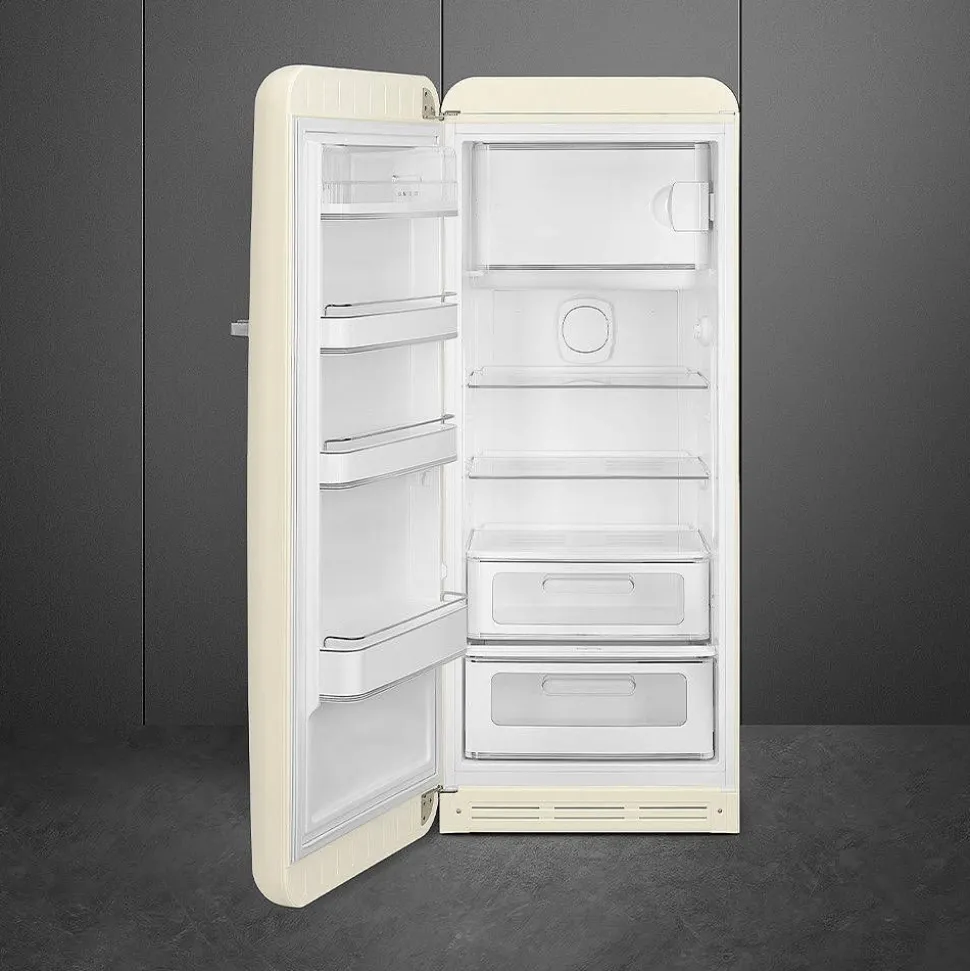 Smeg retrojääkaappi FAB28LCR5 153 cm, kerma. vasen