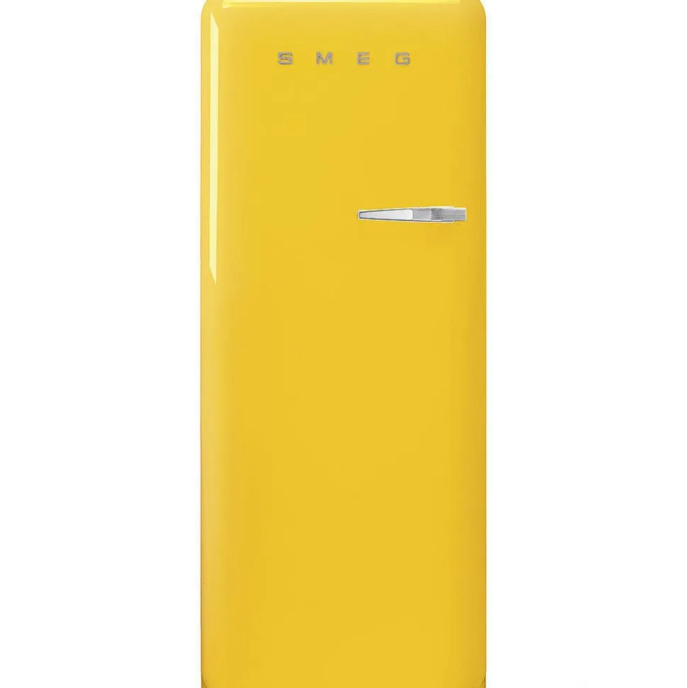 Smeg retrojääkaappi FAB28LYW5 153 cm, kelt., vasen