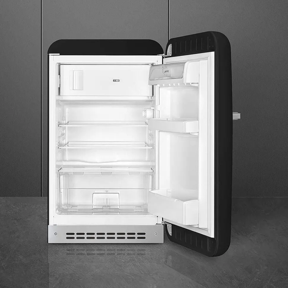 Smeg retrojääkaappi FAB10RBL5, musta, oikea