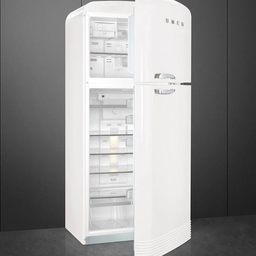 Smeg retrojääkaappi-pakastin FAB50RWH valkoinen, oikea