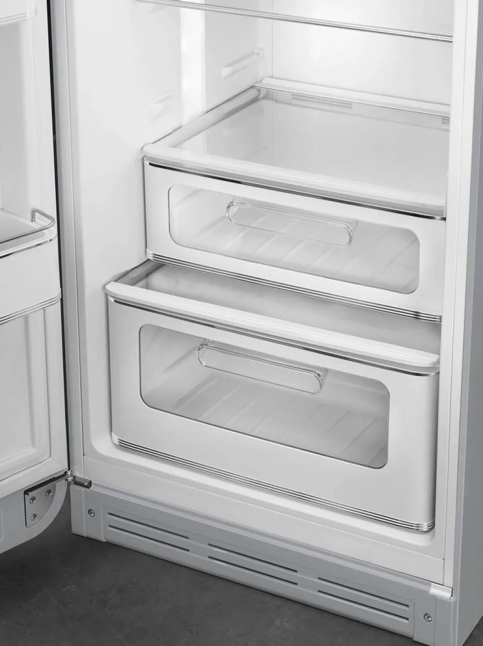 Smeg retrojääkaappipakastin FAB30LSV5 hopea, vasen