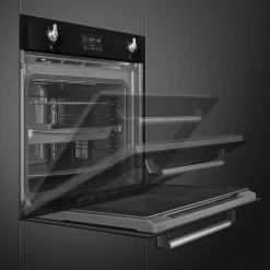 Smeg SOP6902S2PN 60cm yhdistelmähöyryuuni Viktoria, musta