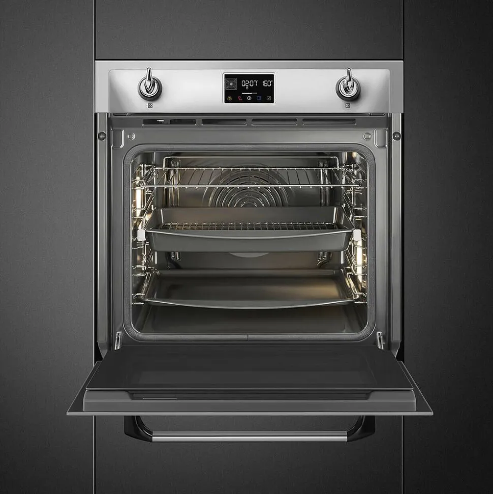 Smeg SOP6902S2PX 60cm yhdistelmähöyryuuni Viktoria, teräs