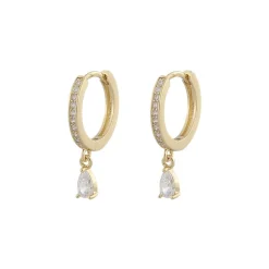 Snö of Sweden korvakoru Camille drop ring ear g/clear