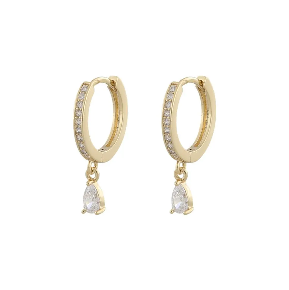 Snö of Sweden korvakoru Camille drop ring ear g/clear