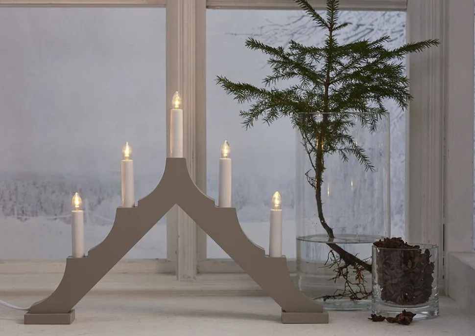 Star Trading kynttelikkö Alma 5 l beige