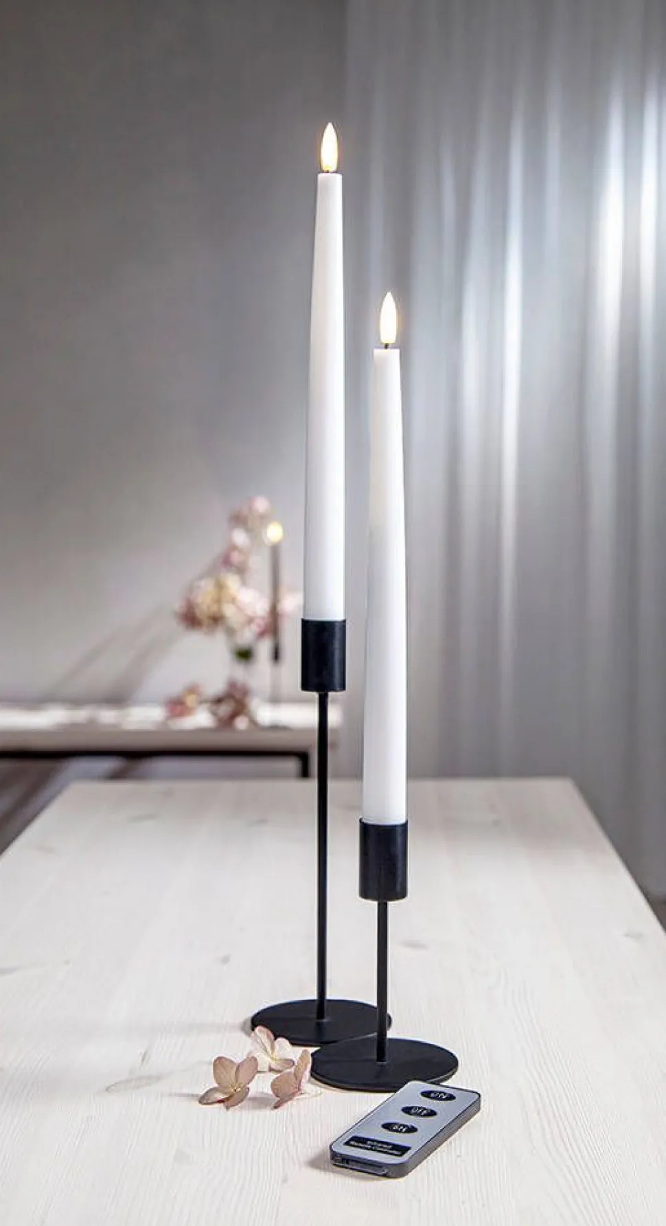 Star Trading LED-antiikkikynttilä Flamme Slim 28 cm valkoine