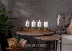 Star Trading LED-kynttilä Flamme Advent valkoinen 4 kpl