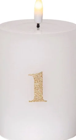 Star Trading LED-kynttilä Flamme Advent valkoinen 4 kpl