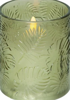 Star Trading LED-kynttilä Flamme Leaf 10 cm vihreä