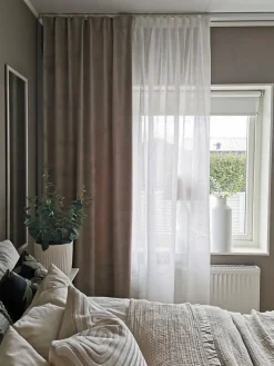 Svanefors verhot Elise 135x280 cm beige 2 kpl