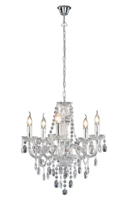 Trio Lighting kattokruunu Luster 5-os E14 kirkas