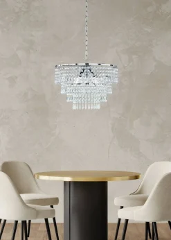 Trio Lighting kattokruunu Orient 42 cm 3xE14 kromi