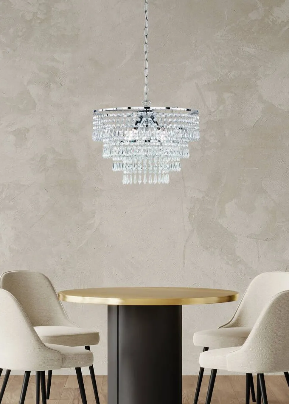 Trio Lighting kattokruunu Orient 42 cm 3xE14 kromi