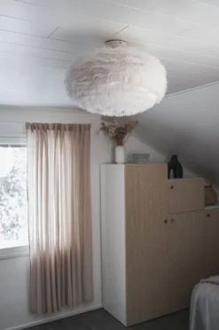 Trio Lighting kattovalaisin Furry 2xE27 hiekanvalkoinen
