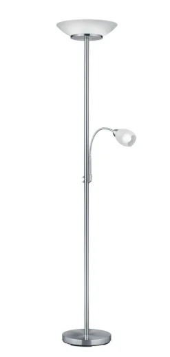 Trio Lighting lattiavalaisin Gerry E27+E14 harjattu teräs
