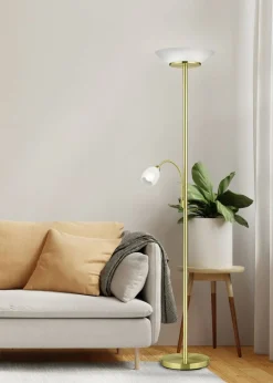 Trio Lighting lattiavalaisin Gerry E27+E14 mattamessinki